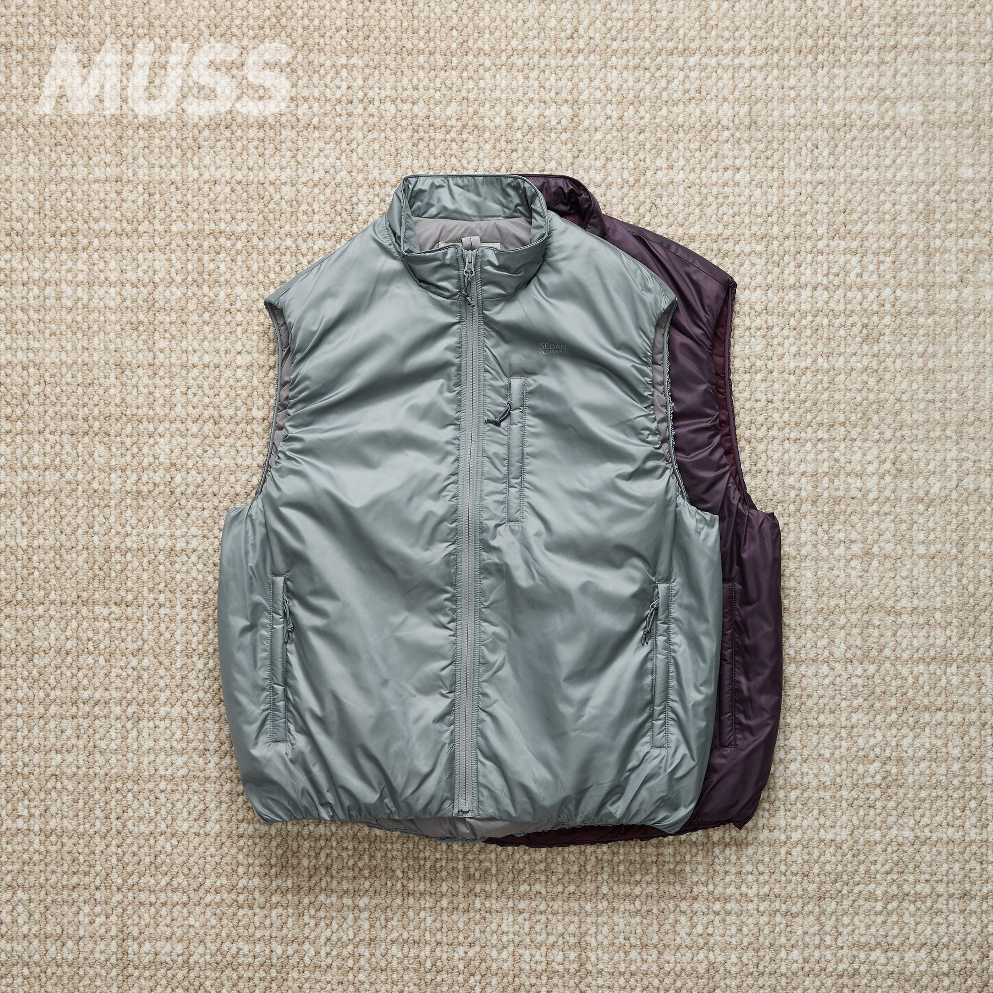 现货 SEDAN ALL-PURPOSE PUFF 户外机能刺绣保暖棉服马甲 25AW,男装,常规马甲,淘宝优惠券,粉丝福利购,淘宝优惠卷