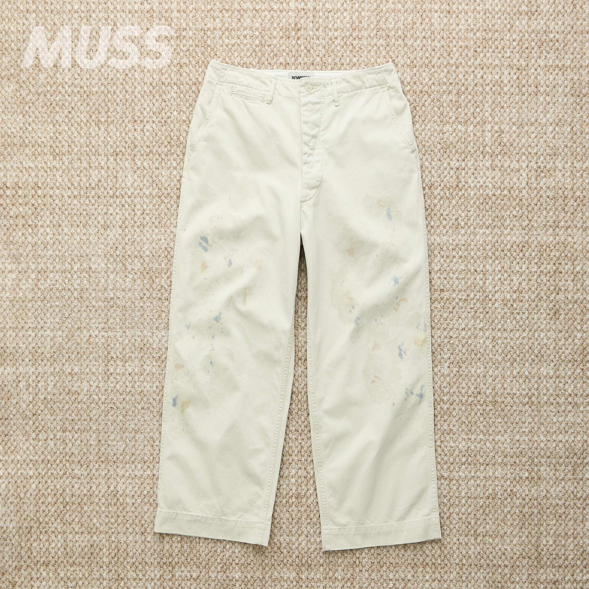 现货 BOWWOW STAINED WORK TROUSERS 日产染色做旧工装长裤 25SS