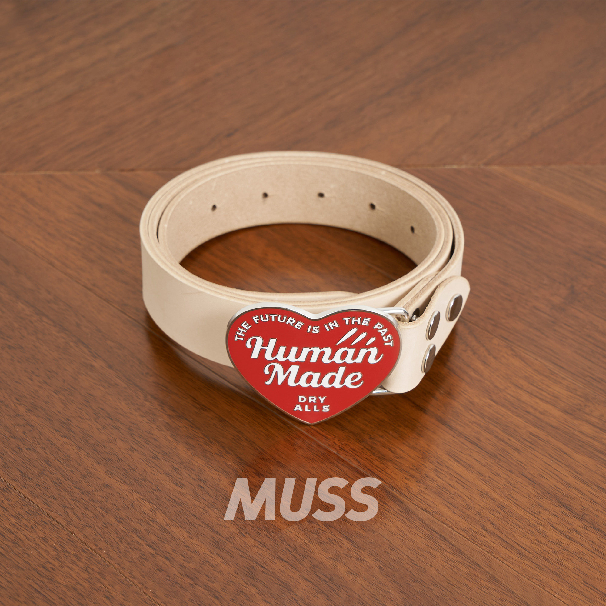 现货 HUMAN MADE HEART LEATHER BELT日产爱心扣牛皮压印皮带腰带