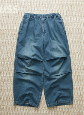 现货 JIEDA PARACHUTE DENIM PANTS 日产宽松牛仔休闲伞兵裤 25SS