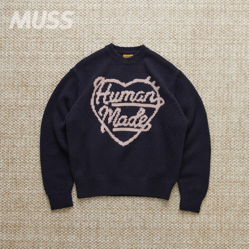 HUMANMADE羊毛混纺复古针织毛衣