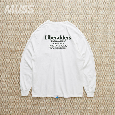 LIBERAIDERS天竺棉字母印花长袖