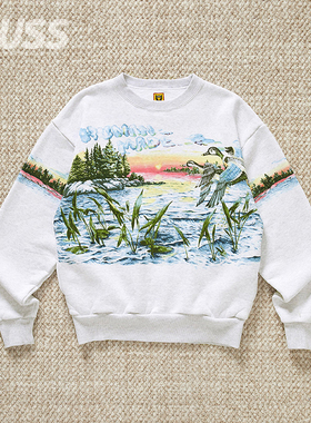 现货 HUMAN MADE HUNTING SWEATSHIRT 日产鸭子水彩绘画卫衣 23AW