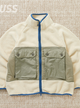 现货 F/CE. RECYCLE POLARTEC HUNTING JK日产摇粒绒拼接猎装夹克
