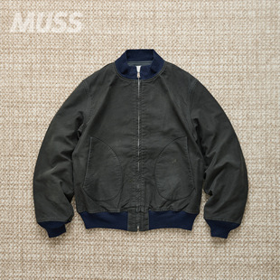 现货 BOWWOW USN DECK ZIP JACKET 日产复古军事做旧甲板夹克25AW