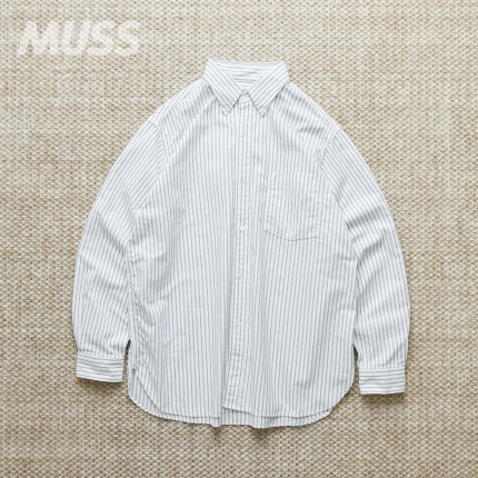 现货 NANAMICA BUTTON DOWN STRIPE 日产复古牛津布条纹衬衫 25SS