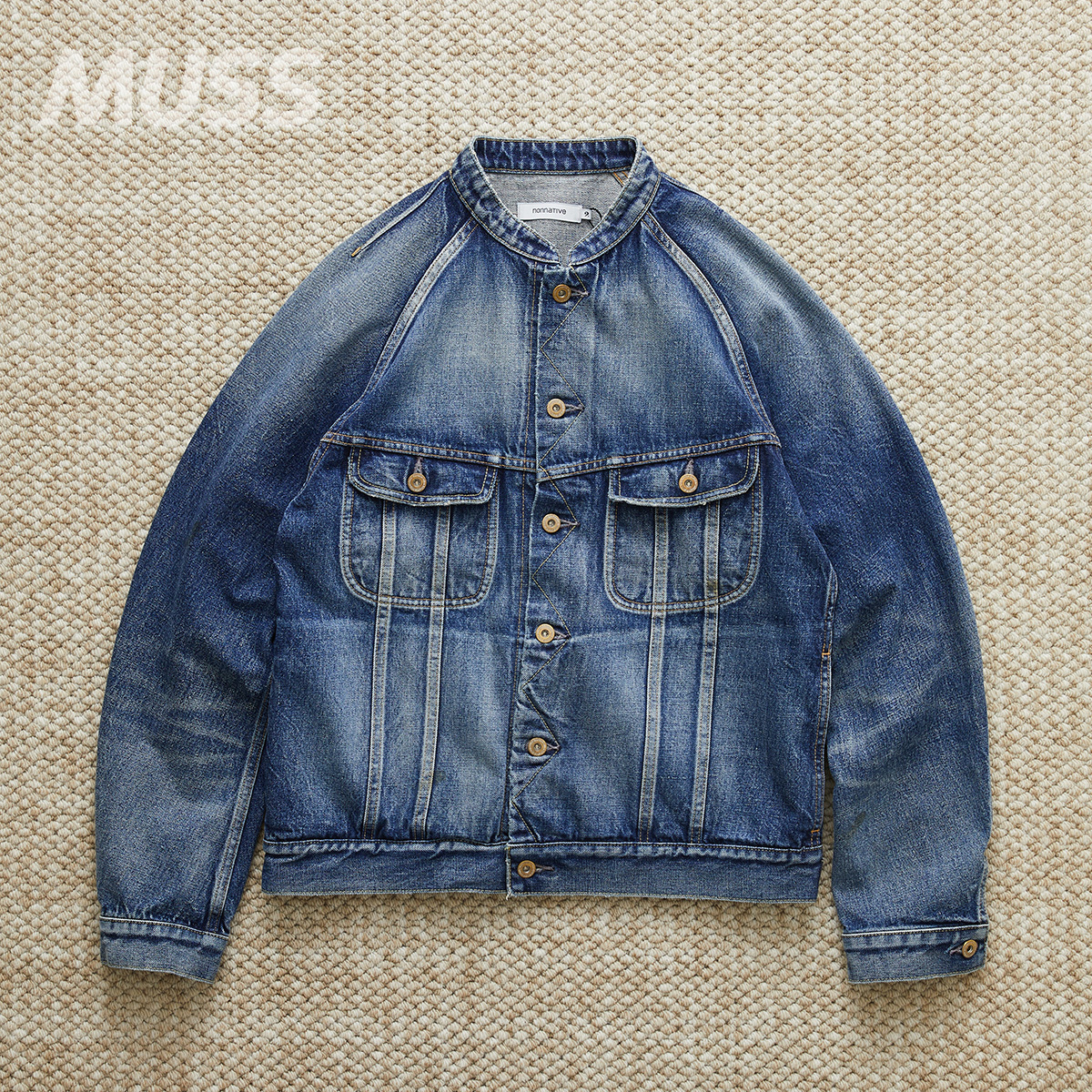 现货 NONNATIVE TRUCKER BLOUSON 日产水洗做旧牛仔夹克外套 25SS