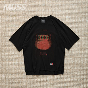 SIZE日产开司纱复古印花休闲短袖 现货 BIG CONTEMPORARY 25AW LEH