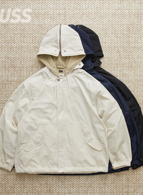 现货 NANAMICA NYLON TWILL HOODED 尼龙斜纹布宽松休闲拉链夹克