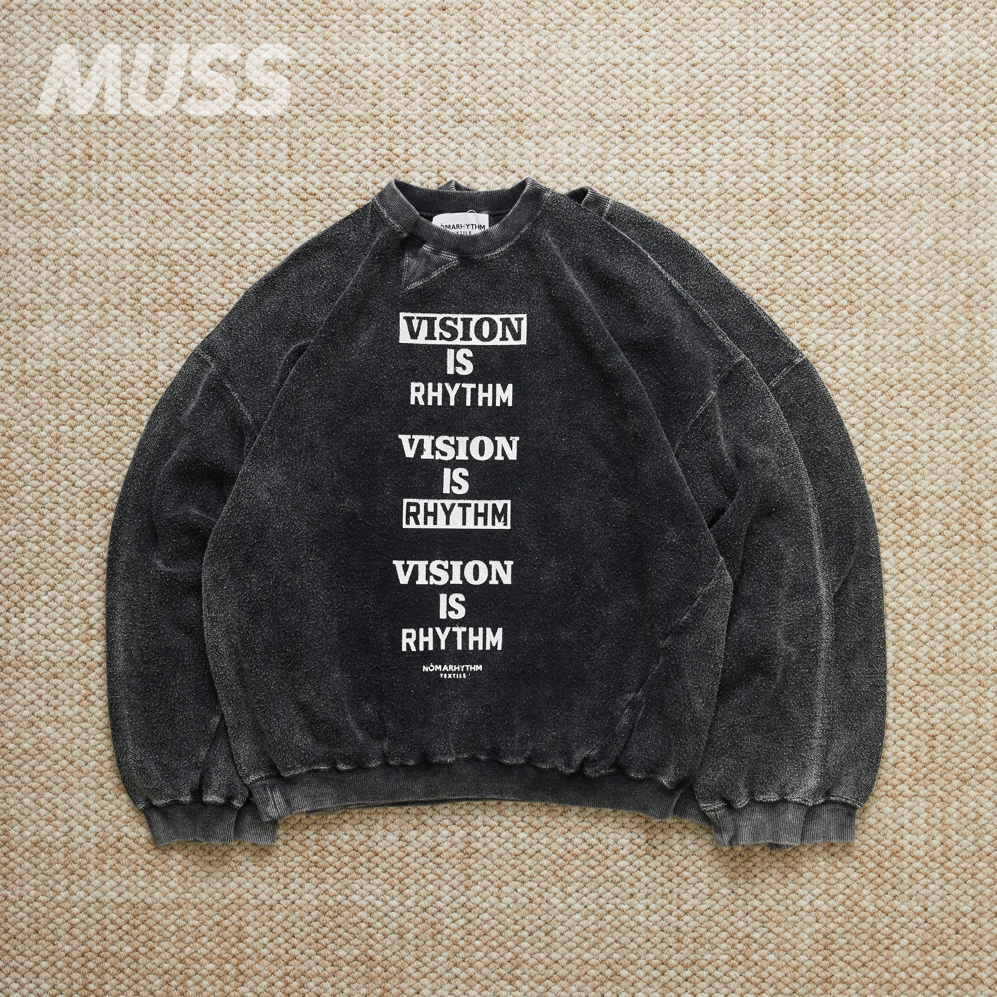 现货 NOMARHYTHM TEXTILE DANNY SQUARE日产手工染色休闲印花卫衣