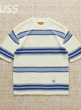 现货 HUMAN MADE STRIPED S/S KNIT 复古条纹撞色短袖针织衫 25SS
