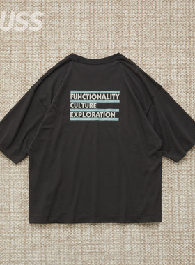 现货 F/CE. RECYCLE BACK PRINT TEE 再生棉标语印花短袖T恤 25SS