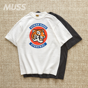 SHIRT日产老虎字母竹节棉短袖 现货 T恤24SS GRAPHIC HUMAN MADE