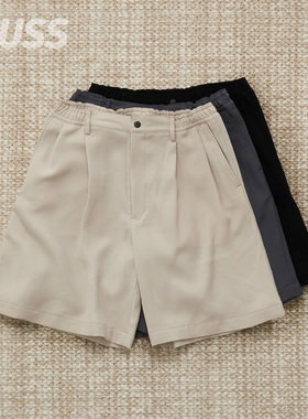 现货 N.HOOLYWOOD TUCK HALF PANTS 日产军事线褶裥水洗短裤 25SS