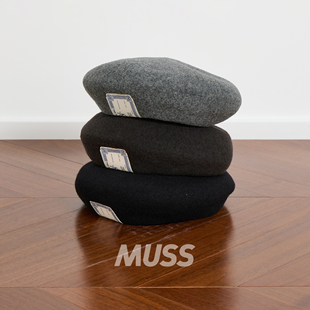 现货 THE H.W. DOG&CO. BASIC BERET 日产羊毛美金贴标复古贝雷帽