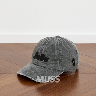 现货JIEDA LOGO DAMAGE CAP JIEDA LOGO刺绣做旧鸭舌帽棒球帽25SS