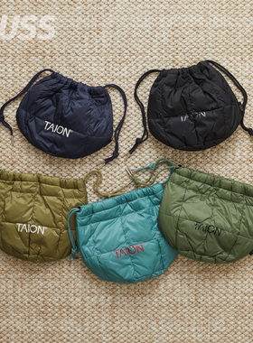 现货 TAION DRAW STRING DOWN BAG 羽绒抽绳轻便通勤收纳包单肩包