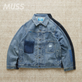 LIBERAIDERS TRIBAL DENIM 现货 JKT 泼墨水洗复古牛仔夹克外套