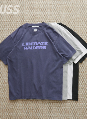现货 LIBERAIDERS LR LOGO TEE 霜化做旧字母印花短袖T恤 25AW