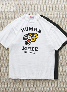 现货 HUMAN MADE GRAPHIC T-SHIRT 日产虎头标语印花短袖T恤 25SS