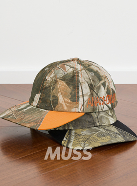 现货 ANACHRONORM EXCHANGE CAP 防撕裂迷彩拼接鸭舌帽棒球帽25AW