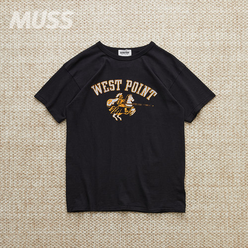 现货 BOWWOW  T-SHIRT 日产复古破坏做旧印花休闲百搭短袖T恤