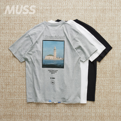 LIBERAIDERS天竺棉相片印花T恤