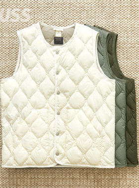 现货 TAION MILITARY BUTTON DOWN VEST 山系户外轻薄羽绒内胆马
