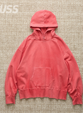 现货 ANCELLM DYED DAMAGE HOODIE 日产复古做旧泼墨连帽卫衣25SS