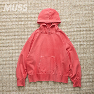 HOODIE 现货 DAMAGE DYED 日产复古做旧泼墨连帽卫衣25SS ANCELLM