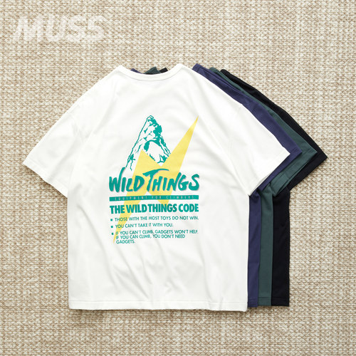 WILDTHINGS日线闪电标语印花T恤