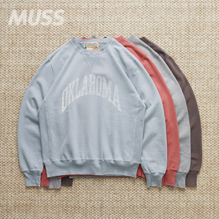 现货 REMI RELIEF SP FINISH FLEECE 日产做旧字母圆领卫衣25AW