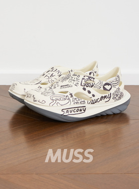 现货 NATHAN BELL X SAUCONY CRADLE YAT 索康尼手绘一脚蹬洞洞鞋