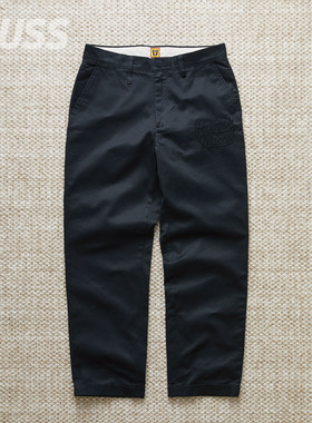 现货 HUMNAN MADE CHINO PANTS 日产斜纹棉布爱心刺绣休闲直筒裤
