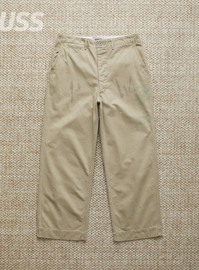 现货 BOWWOW PW 41 KHAKI TROUSERS 日产复古泼墨字母奇诺休闲裤