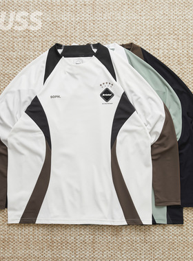 现货 F.C.REAL BRISTOL GAME SHIRT 拼接速干弹性长袖球衣T恤25AW