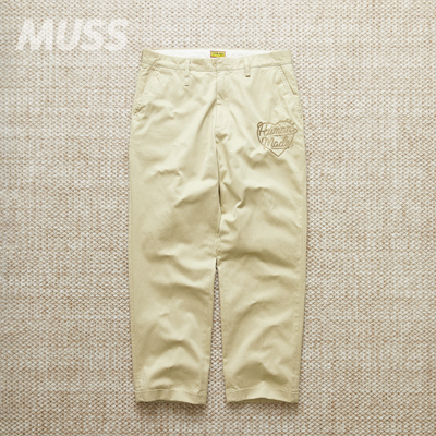 HUMANMADE日产单褶爱心刺绣长裤