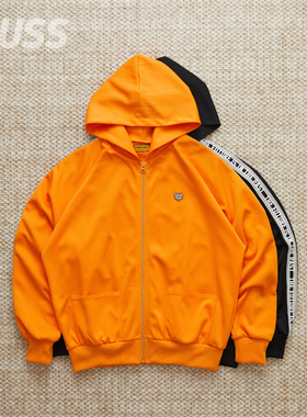 现货 HUMAN MADE ZIP-UP HOODIE 复古条纹拼接连帽拉链卫衣 25AW