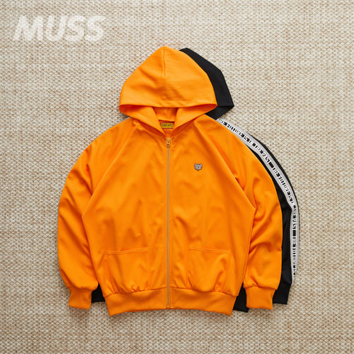 HUMANMADE复古条纹拉链卫衣