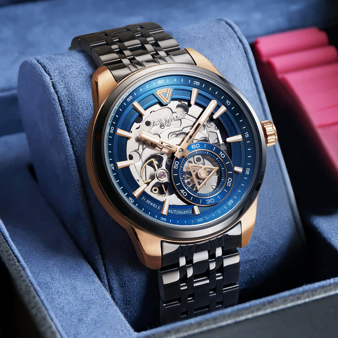 马克华菲男士手表自动机械镂空陀飞轮米勒品牌氚气防水理查德