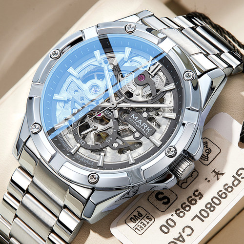 马克华菲名牌机械男士手表氚气