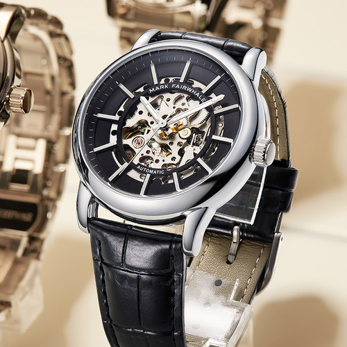 马克华菲全自动镂空机械表