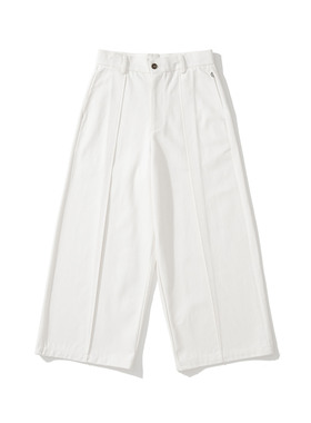 Army Logic 25FW 秋冬简约白色阔腿廓形休闲宽松长裤