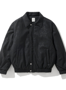 Army Logic 25FW 秋冬黑色基础翻领宽松休闲夹克