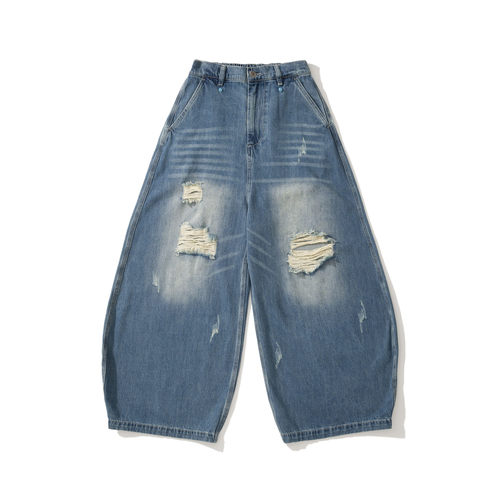 ArmyLogic宽松长款牛仔裤