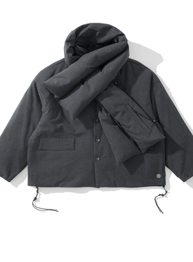 Army Logic 25FW 秋冬羽绒服围巾两件套休闲宽松外套