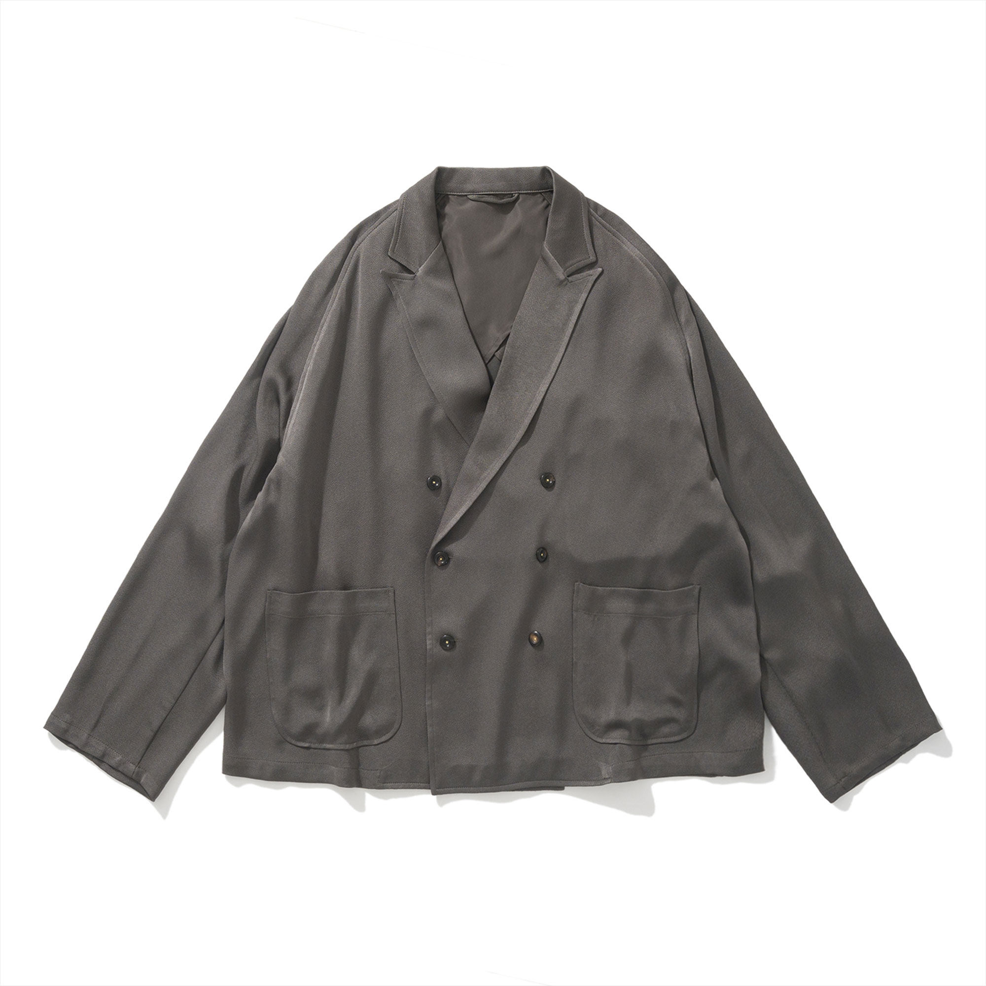 Army Logic 24FW 秋冬西装外套男灰色枪驳领双排扣休闲通勤风上衣