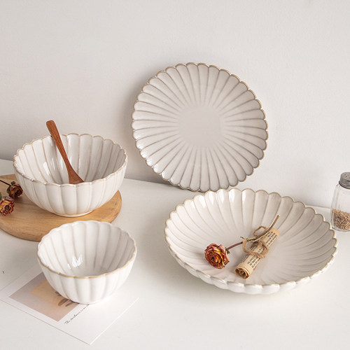 优雅傲雪系列浮雕陶瓷饭碗