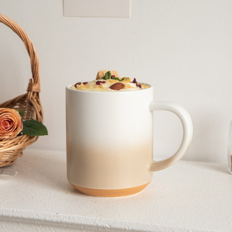 芦苇〖元气又清新的大杯子〗渐变感陶瓷水杯ins甜品杯韩式咖啡杯,餐饮具,马克杯,淘宝优惠券,粉丝福利购,淘宝优惠卷