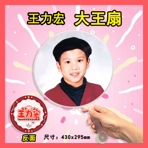 王力宏 大王扇任意图可制作明星应援演唱会diy爱豆扇子